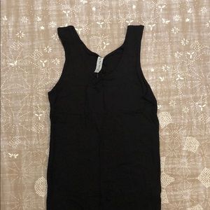 Black Sexy Mama Maternity Tank Midi Dress